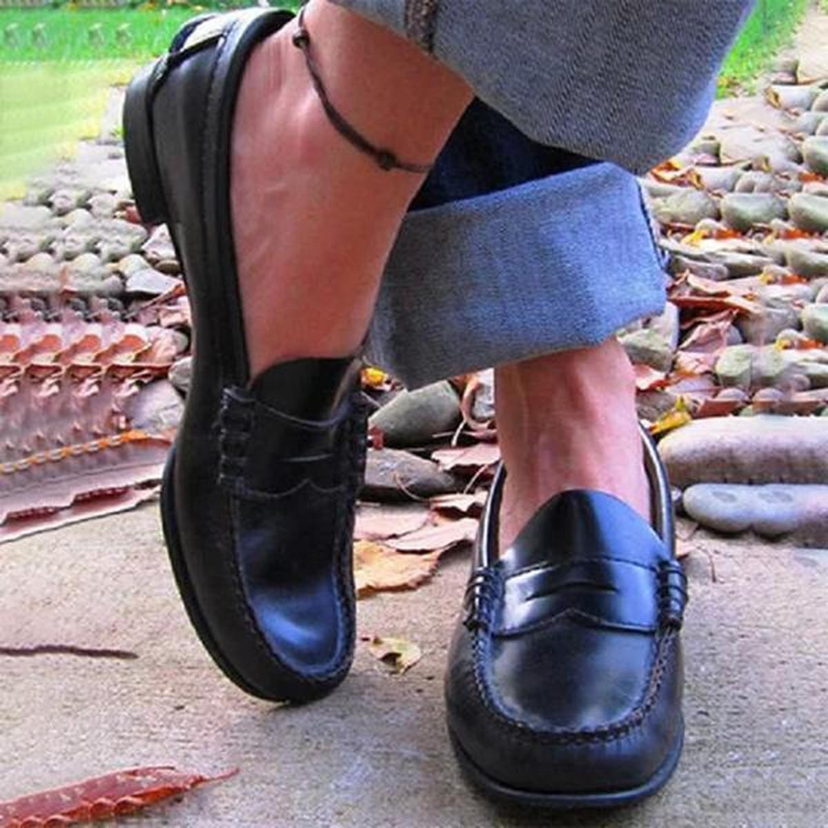 Men&#39;s Orthopedic Leather Loafers With Cushioned Insole