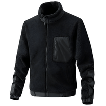Men&#39;s Outdoor Fleece Jacket With Zipper And Reinforced Details