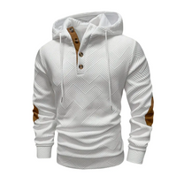 Men&#39;s Outdoor Hoodie With Comfort-Stretch And Half Button Placket
