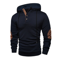 Men&#39;s Outdoor Hoodie With Comfort-Stretch And Half Button Placket