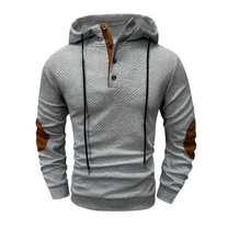 Men&#39;s Outdoor Hoodie With Comfort-Stretch And Half Button Placket