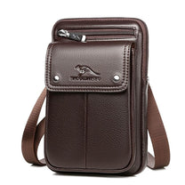 Men&#39;s PU Leather Crossbody Bag With Adjustable Strap - 2 For 1 Offer