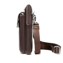Men&#39;s PU Leather Crossbody Bag With Adjustable Strap - 2 For 1 Offer