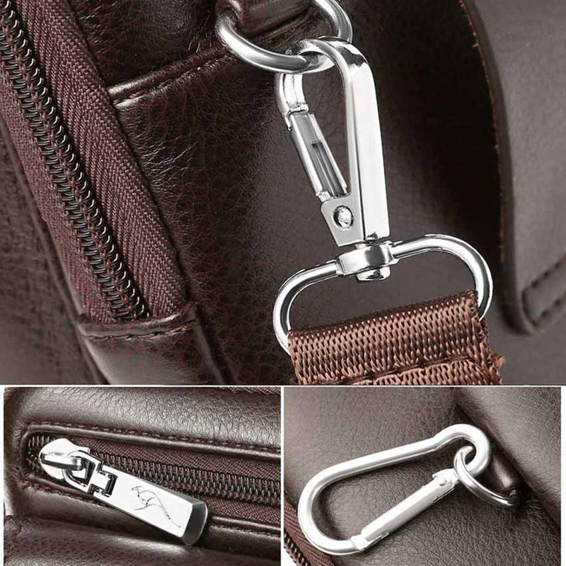 Men&#39;s PU Leather Crossbody Bag With Adjustable Strap - 2 For 1 Offer