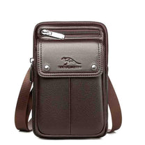 Men&#39;s PU Leather Crossbody Bag With Adjustable Strap - 2 For 1 Offer