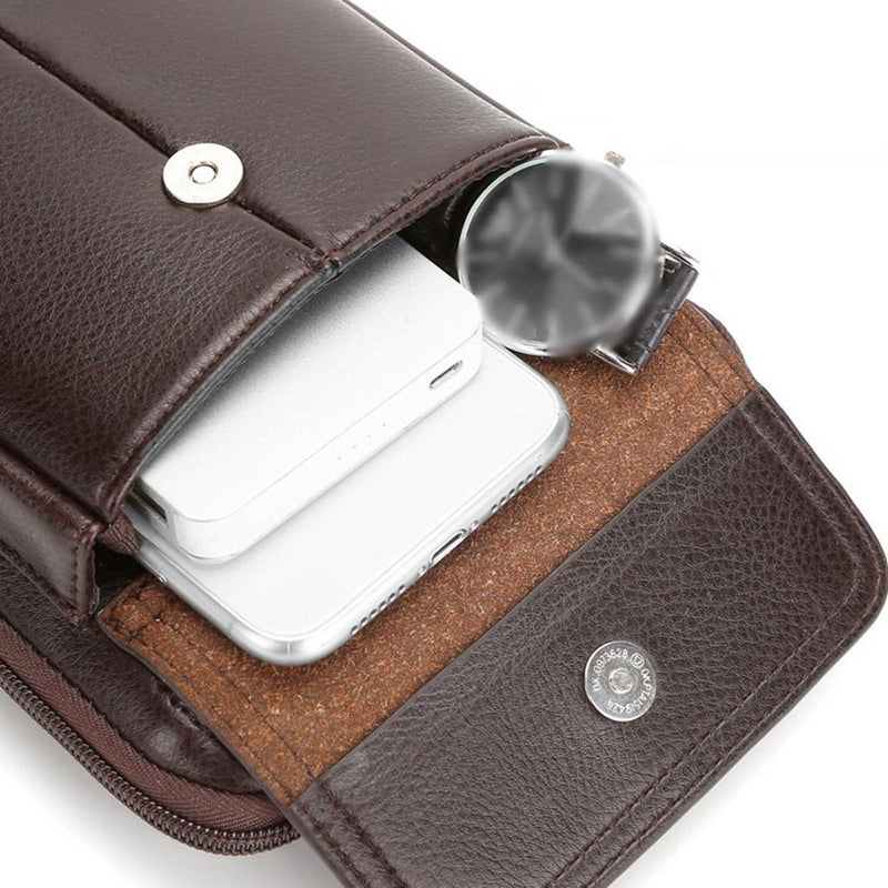 Men&#39;s PU Leather Crossbody Bag With Adjustable Strap - 2 For 1 Offer