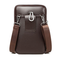 Men&#39;s PU Leather Crossbody Bag With Adjustable Strap - 2 For 1 Offer