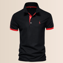 Men&#39;s Polyester Polo Shirt With Stand Collar