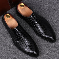 Men&#39;s Premium Leather Lace-Up Dress Shoes
