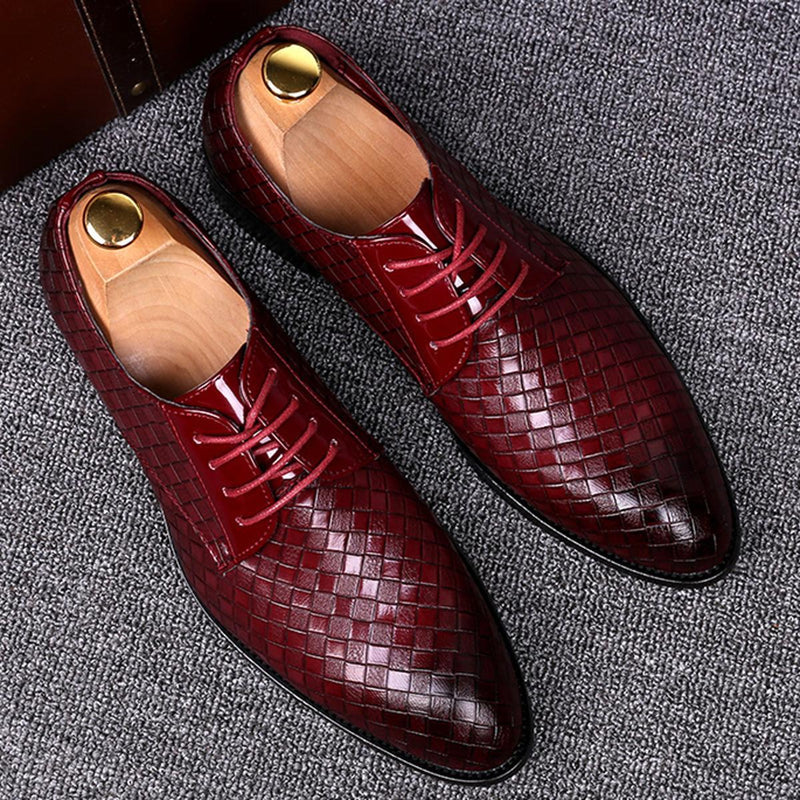 Men&#39;s Premium Leather Lace-Up Dress Shoes