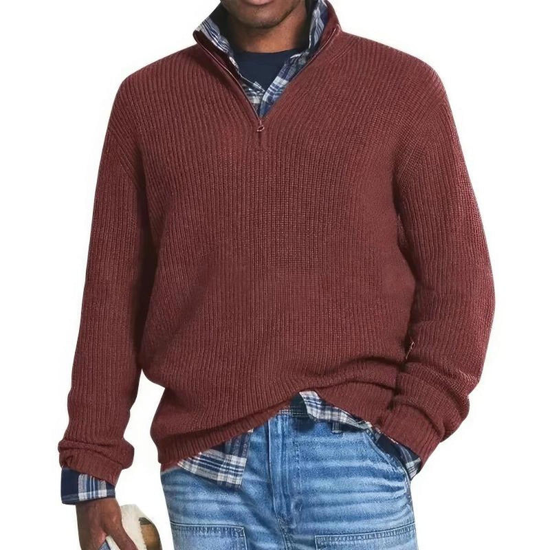 Men&#39;s Premium Wool Sweater Warm Insulated Casual Formal Pullover