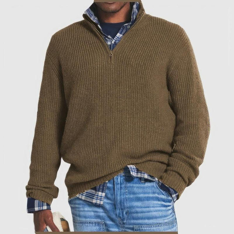 Men&#39;s Premium Wool Sweater Warm Insulated Casual Formal Pullover