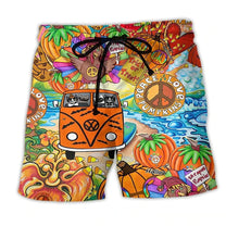 Men&#39;s Quick-Dry Graffiti Print Swim Shorts