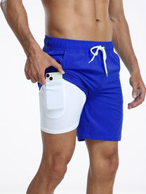 Men&#39;s Quick-Dry Swim Shorts With Stretch And Phone Pocket