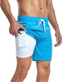 Men&#39;s Quick-Dry Swim Shorts With Stretch And Phone Pocket