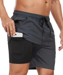 Men&#39;s Quick-Dry Swim Shorts With Stretch And Phone Pocket