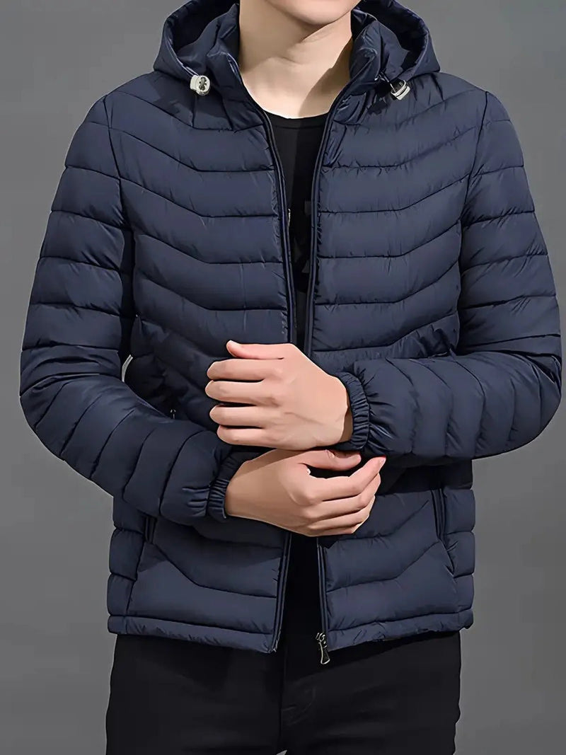 Men&#39;s Quilted Hooded Puffer Jacket