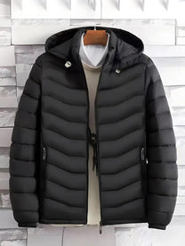 Men&#39;s Quilted Hooded Puffer Jacket
