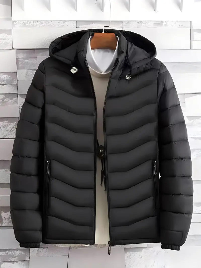 Men&#39;s Quilted Hooded Puffer Jacket