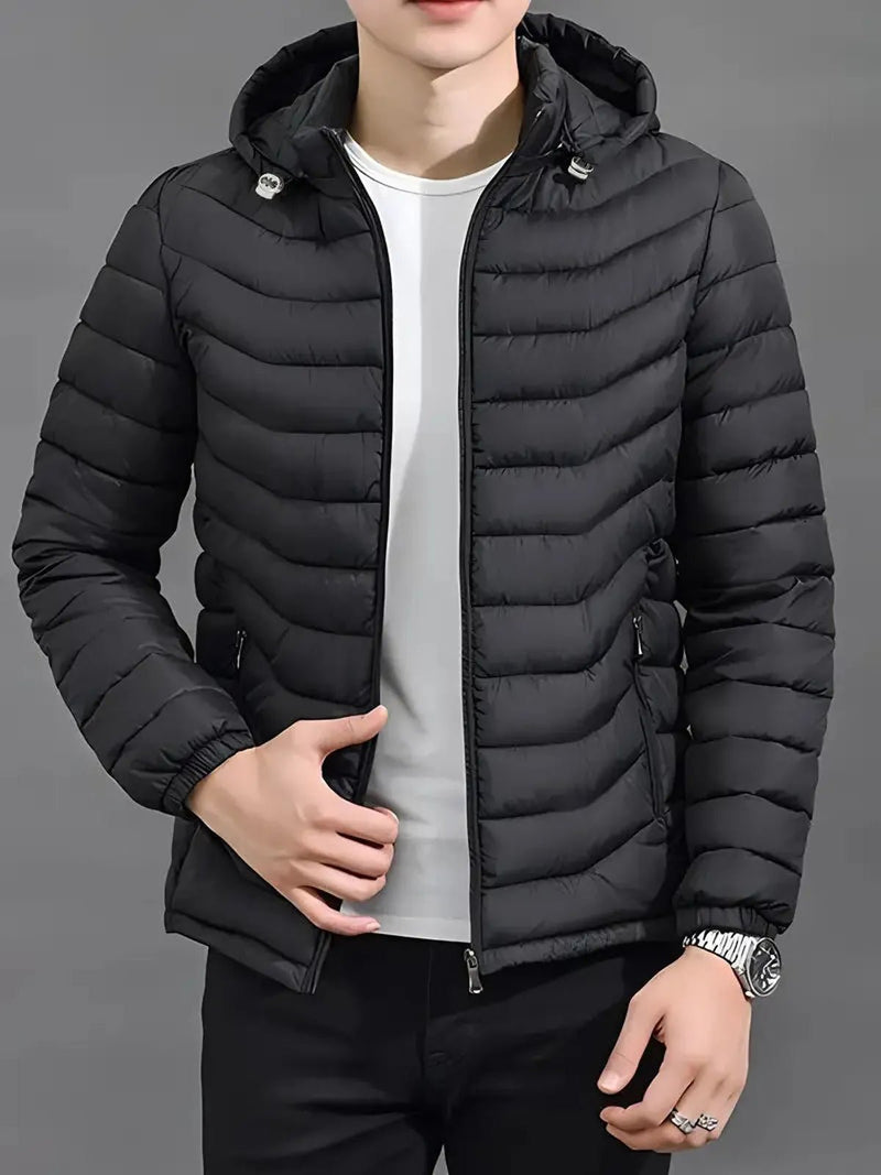Men&#39;s Quilted Hooded Puffer Jacket