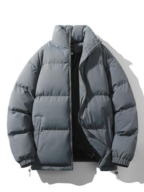 Men&#39;s Quilted Stand Collar Winter Jacket