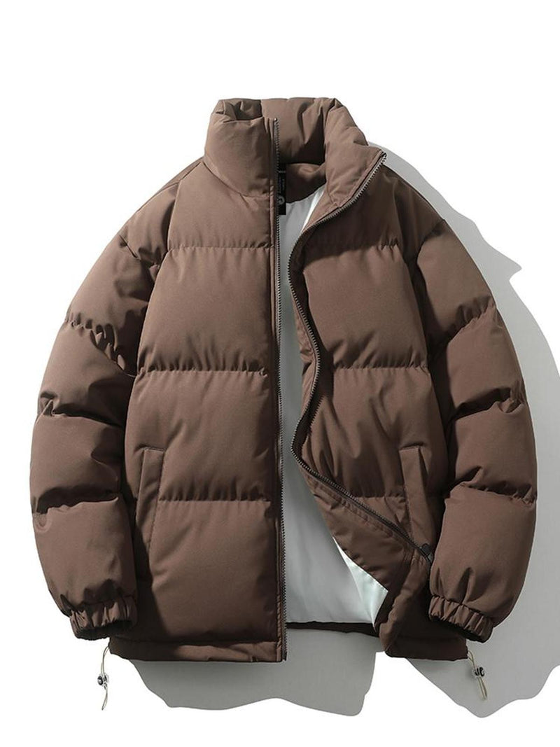 Men&#39;s Quilted Stand Collar Winter Jacket