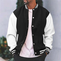 Men&#39;s Regular Fit Bomber Jacket With Contrast Sleeves