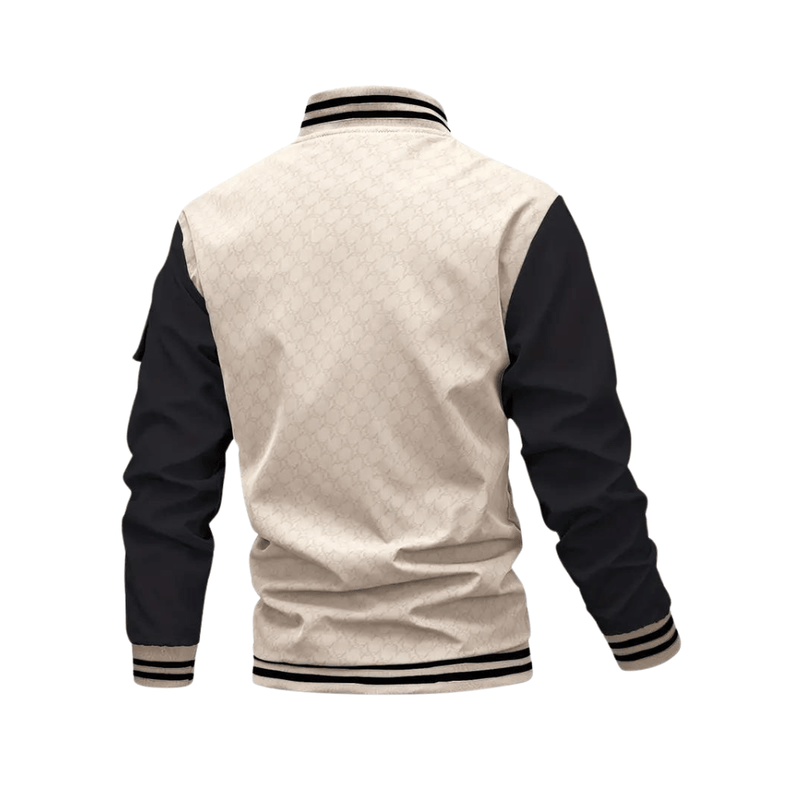 Men&#39;s Regular Fit Casual Bomber Jacket with Patch Pocket