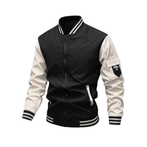 Men&#39;s Regular Fit Casual Bomber Jacket with Patch Pocket
