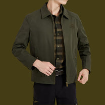 Men&#39;s Relaxed Fit Cotton Blend Zipper Jacket