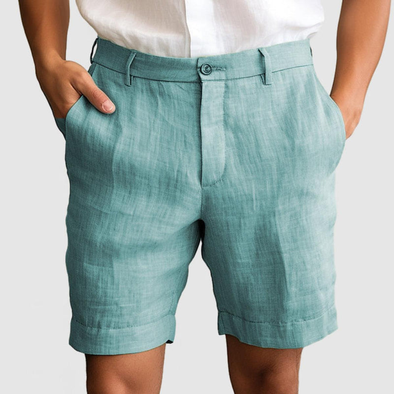 Men&#39;s Relaxed Fit Cotton Linen Shorts