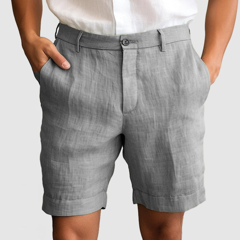 Men&#39;s Relaxed Fit Cotton Linen Shorts