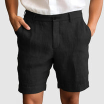Men&#39;s Relaxed Fit Cotton Linen Shorts