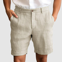Men&#39;s Relaxed Fit Cotton Linen Shorts