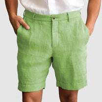 Men&#39;s Relaxed Fit Cotton Linen Shorts