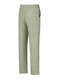 Men&#39;s Relaxed Fit Linen Drawstring Pants