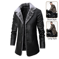 Men&#39;s Shearling Leather Jacket Winter Outerwear