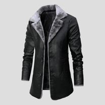 Men&#39;s Shearling Leather Jacket Winter Outerwear