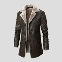 Men&#39;s Shearling Leather Jacket Winter Outerwear