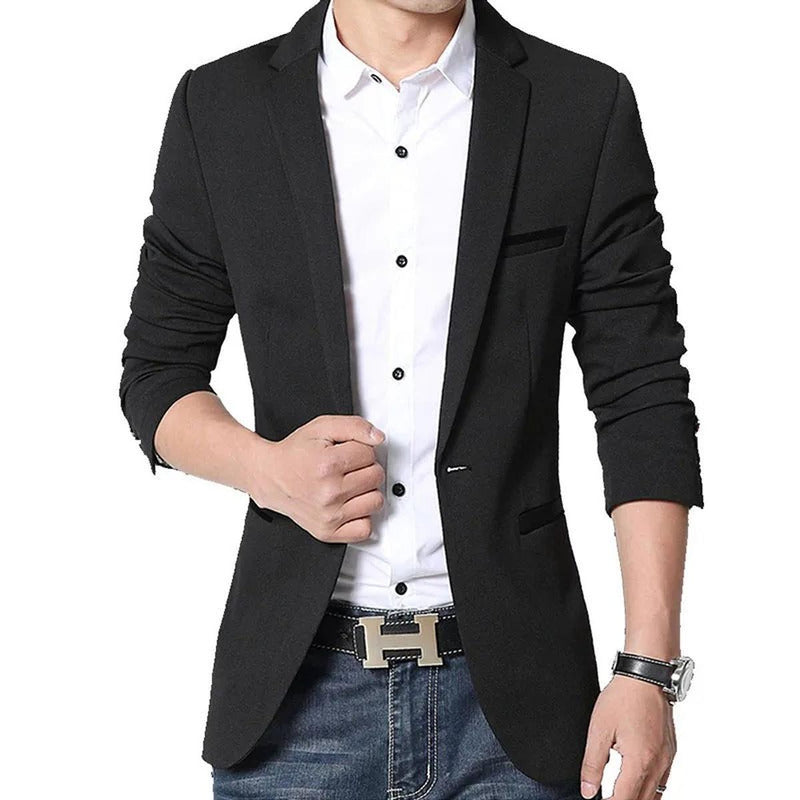 Men&#39;s Slim Fit Blazer With Classic Lapels
