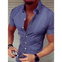 Men&#39;s Slim Fit Checked Button-Up Shirt