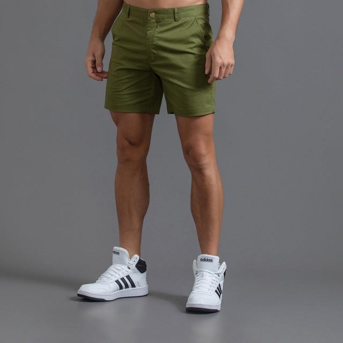 Men&#39;s Slim-Fit Chino Shorts Cotton Blend