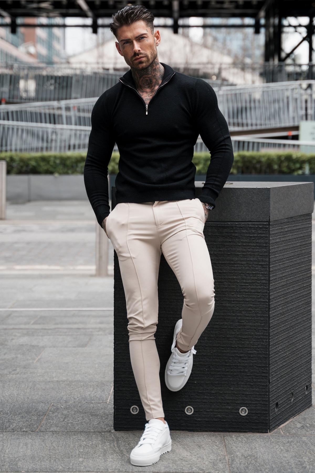 Men&#39;s Slim Fit Full-Length Trousers