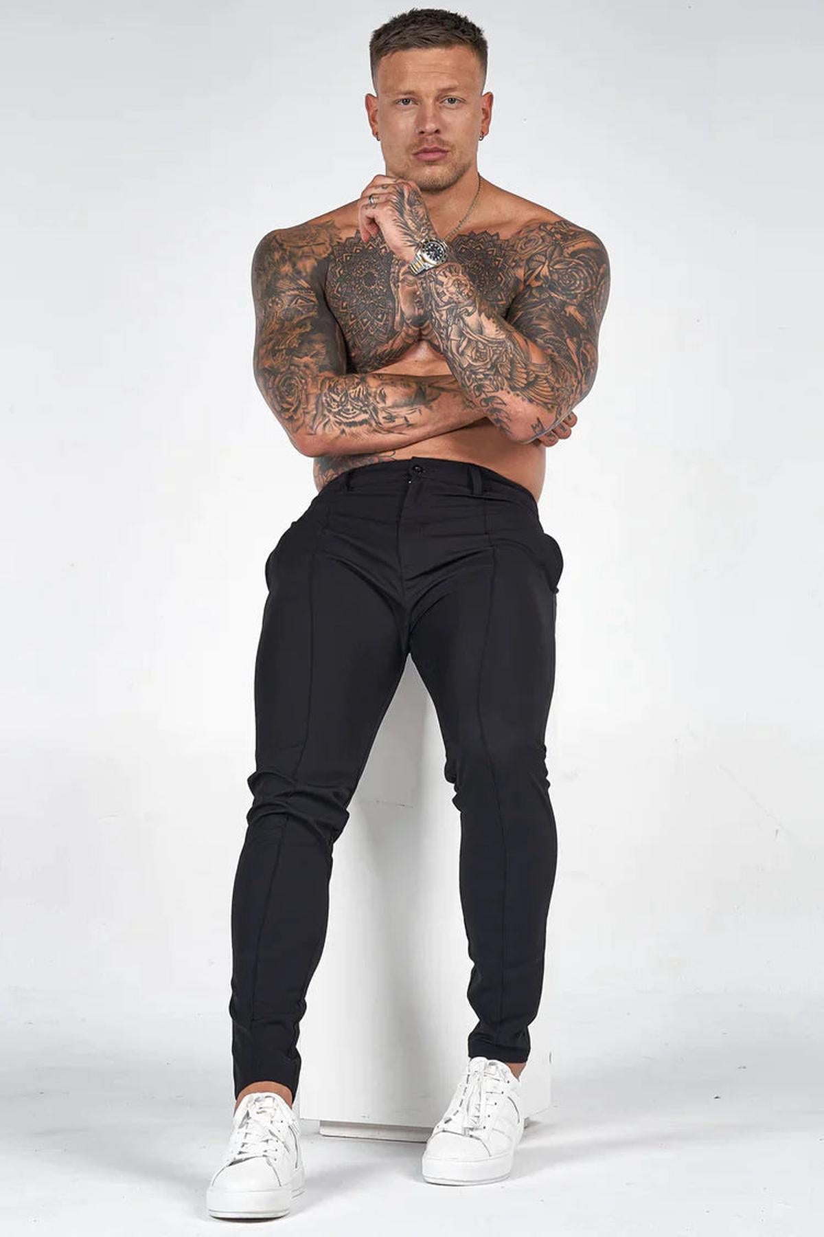 Men&#39;s Slim Fit Full-Length Trousers