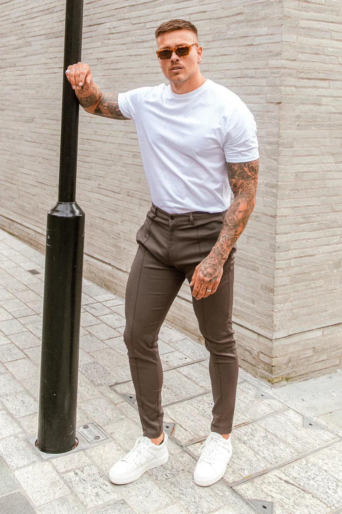 Men&#39;s Slim Fit Full-Length Trousers