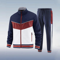 Men&#39;s Slim Fit Full Zip Tracksuit Set