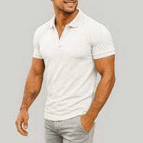 Men&#39;s Slim Fit Half-Zip Polo Shirt