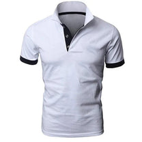 Men&#39;s Slim Fit Polo Shirt with Unique Patchwork Design