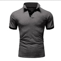 Men&#39;s Slim Fit Polo Shirt with Unique Patchwork Design