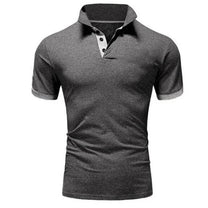 Men&#39;s Slim Fit Polo Shirt with Unique Patchwork Design